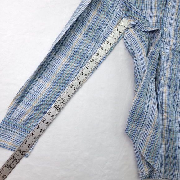 Peter Millar Crown Button Up Long Sleeve Plaid Shirt 100% Cotton Mens Size XL - Picture 4 of 6